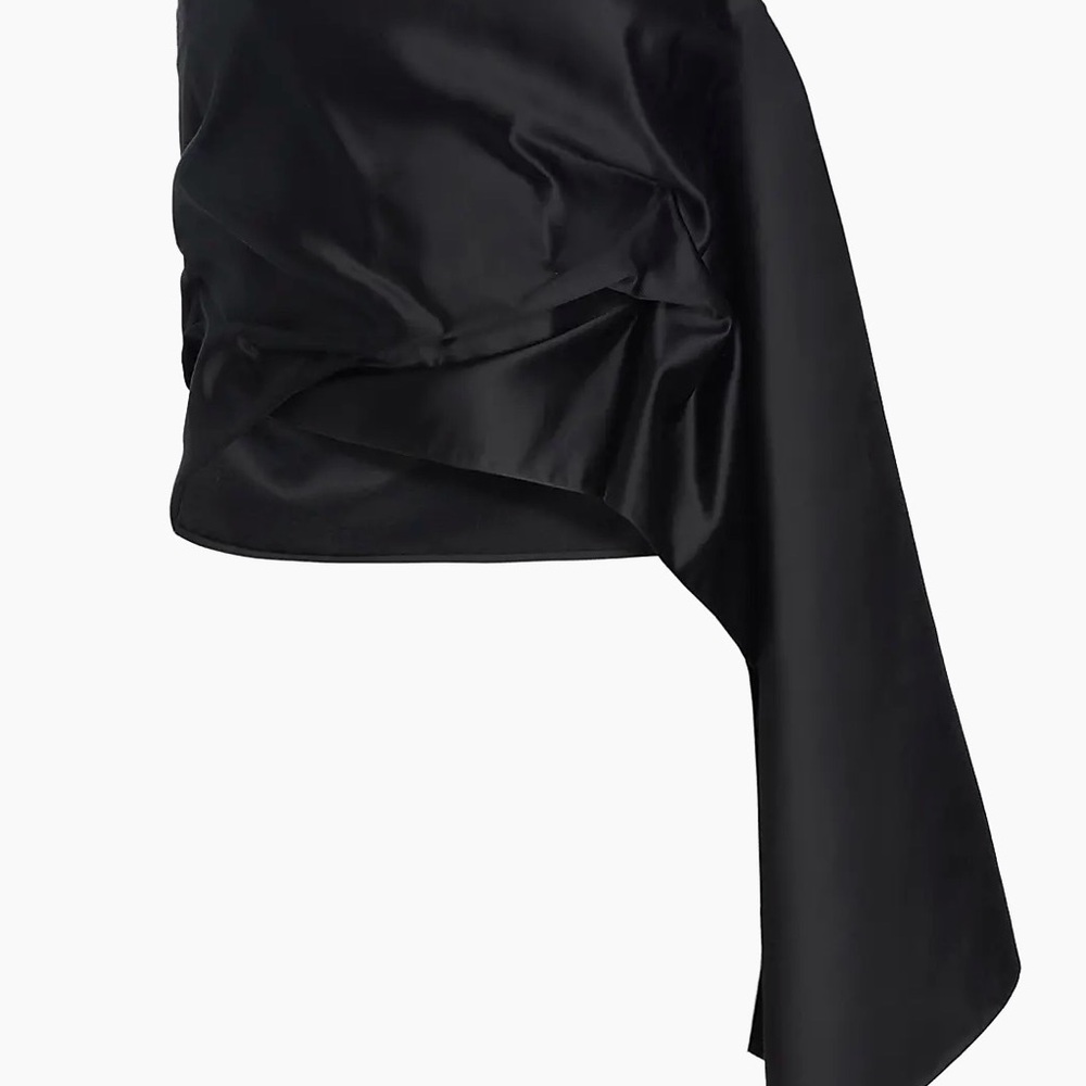 The Row Black Nana Strapless Draped Satin Top size 2 - Picture 4 of 7
